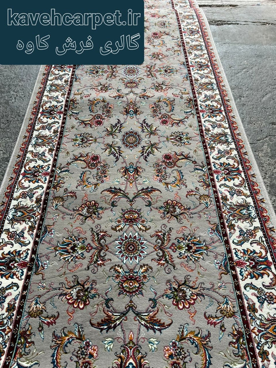 خرید کناره فرش ماشینی 700 شانه نقشه افشان رنگ طوسی فیلی