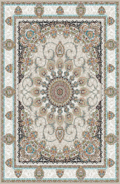 خرید کاور فرش (روفرشی دورکشدار) مخمل شانل ترک موجود در ابعاد 6 متری و 9 متری و 12 متری رنگ کرم